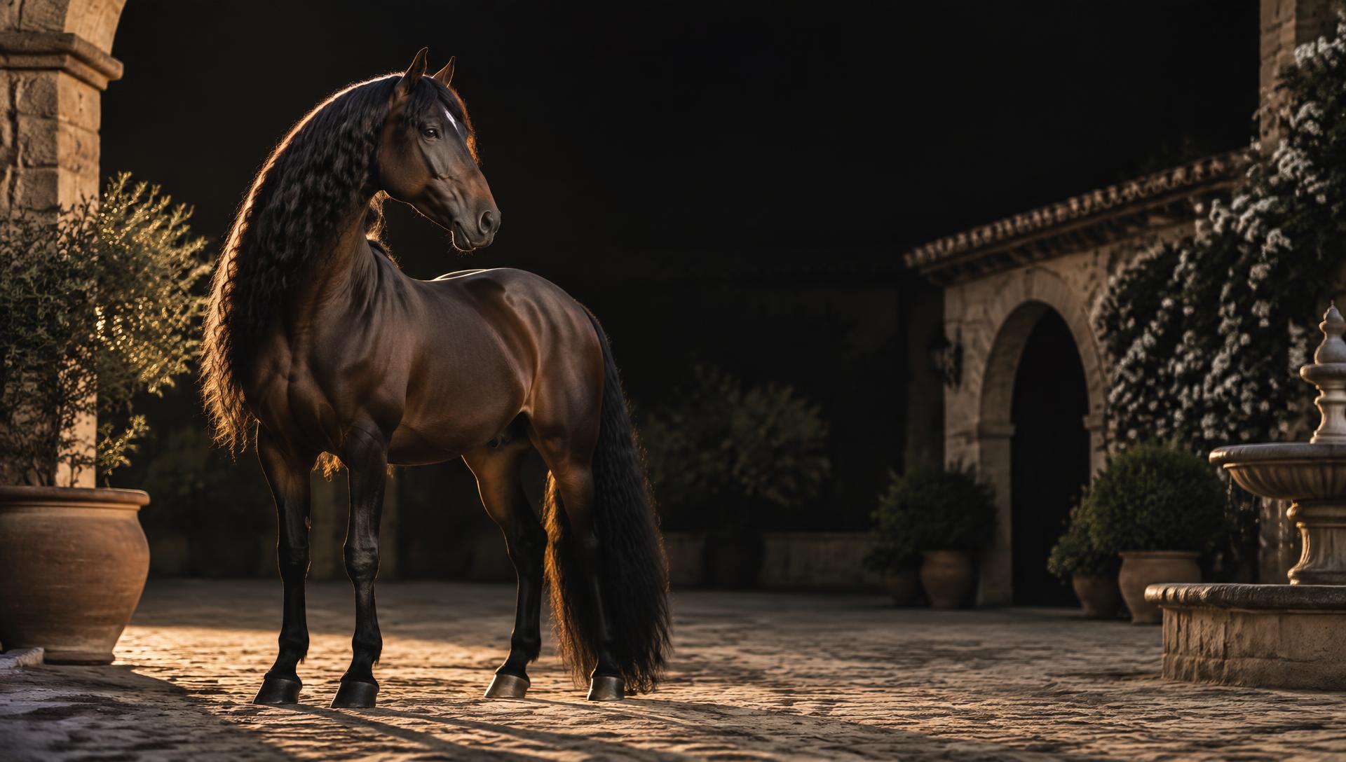 Caballo Pura Raza Española en una hacienda